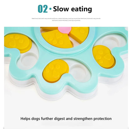 Purrfect Pet Kingdom® - Dog Puzzle Slow Bowl Flower Shape Improve Pet IQ Interactive - Dog Toys