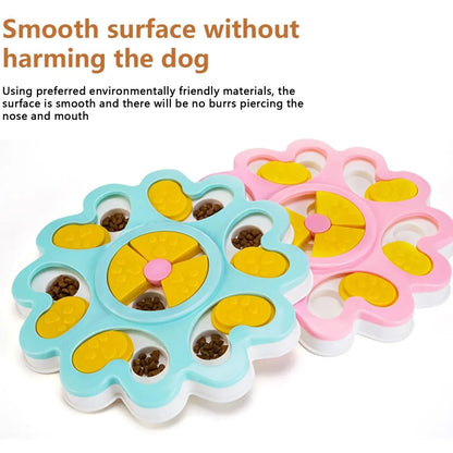 Purrfect Pet Kingdom® - Dog Puzzle Slow Bowl Flower Shape Improve Pet IQ Interactive - Dog Toys