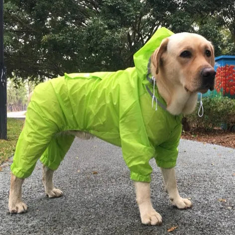 Purrfect Pet Kingdom® - Dog Raincoat Border Shepherd Dog Clothing Waterproof - Pet Rain Coats