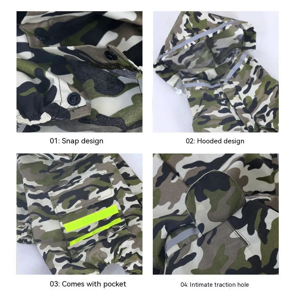 Purrfect Pet Kingdom® - Dog Raincoat Border Shepherd Dog Clothing Waterproof - Pet Rain Coats