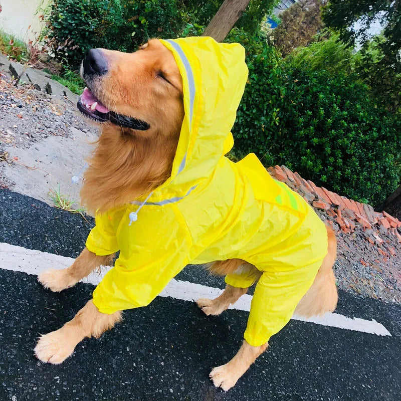 Purrfect Pet Kingdom® - Dog Raincoat Border Shepherd Dog Clothing Waterproof - Pet Rain Coats