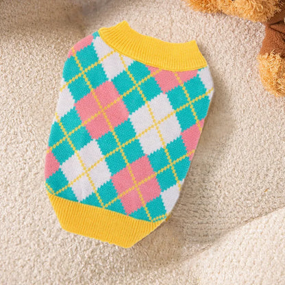 Purrfect Pet Kingdom® - Dog Striped Knitted Sweater Cardigan Clothing - Pet Sweaters