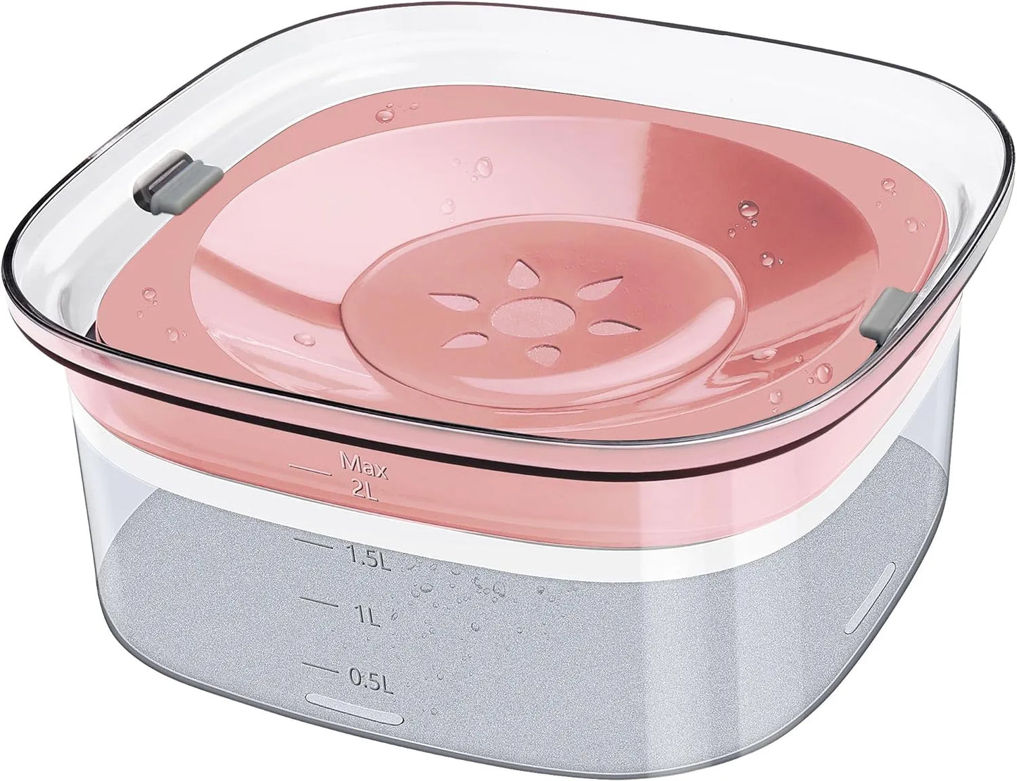 Purrfect Pet Kingdom - Dog Water Bowl 2L No Spill Dog Bowl Large Capacity Spill Proof Slow Water Feeder No Splash Dog Bowl...