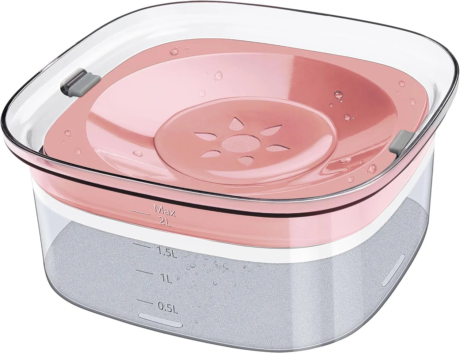 Purrfect Pet Kingdom - Dog Water Bowl 2L No Spill Dog Bowl Large Capacity Spill Proof Slow Water Feeder No Splash Dog Bowl...