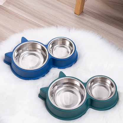 Purrfect Pet Kingdom® - Dogs And Cats Anti-tumble Double Bowl Automatic Drinking Pet - Bowls
