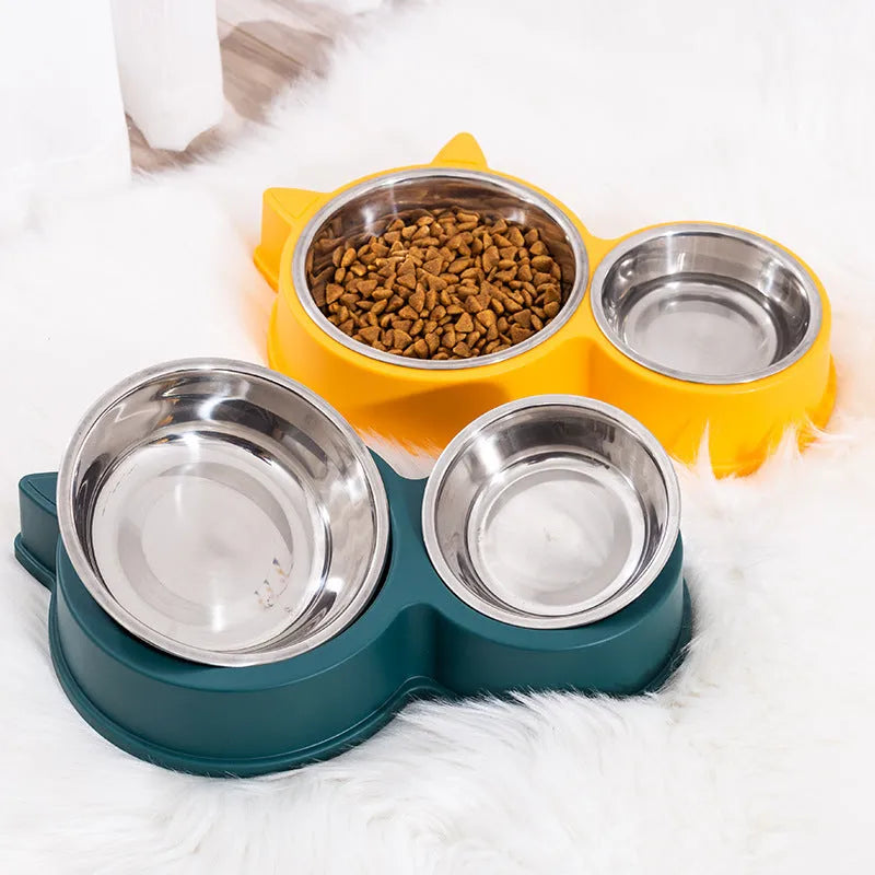 Purrfect Pet Kingdom® - Dogs And Cats Anti-tumble Double Bowl Automatic Drinking Pet - Bowls