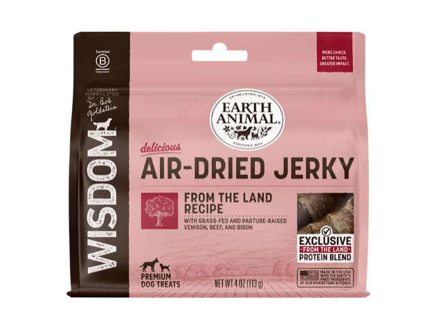 Purrfect Pet Kingdom® - Earth Animal Wisdom Air Dried From The Land Jerky Dog Treats - Dog Treats
