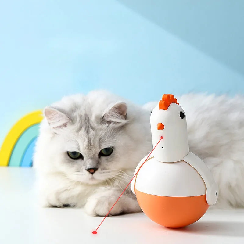 Purrfect Pet Kingdom® - Electric Cat Toy Chicken Glass  Laser Sound Cat Toy - Cat Toys