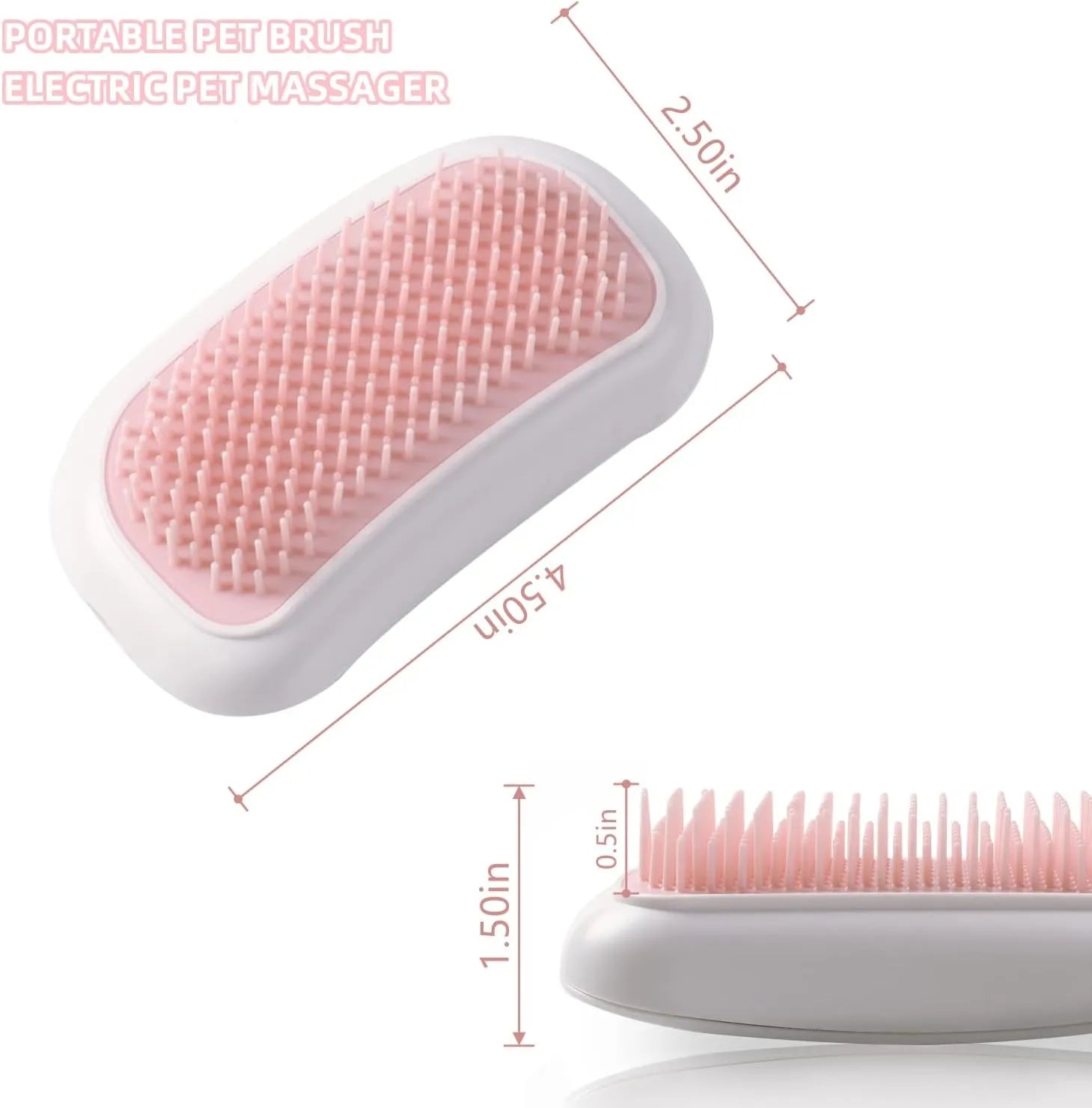 Purrfect Pet Kingdom® - Electric Massage Cat Brushes Hand Held Portable Vibration - Deshedders