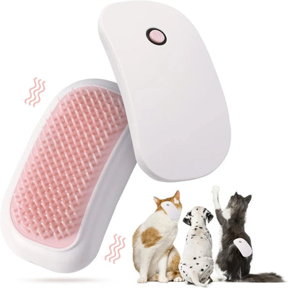 Purrfect Pet Kingdom® - Electric Massage Cat Brushes Hand Held Portable Vibration - Deshedders