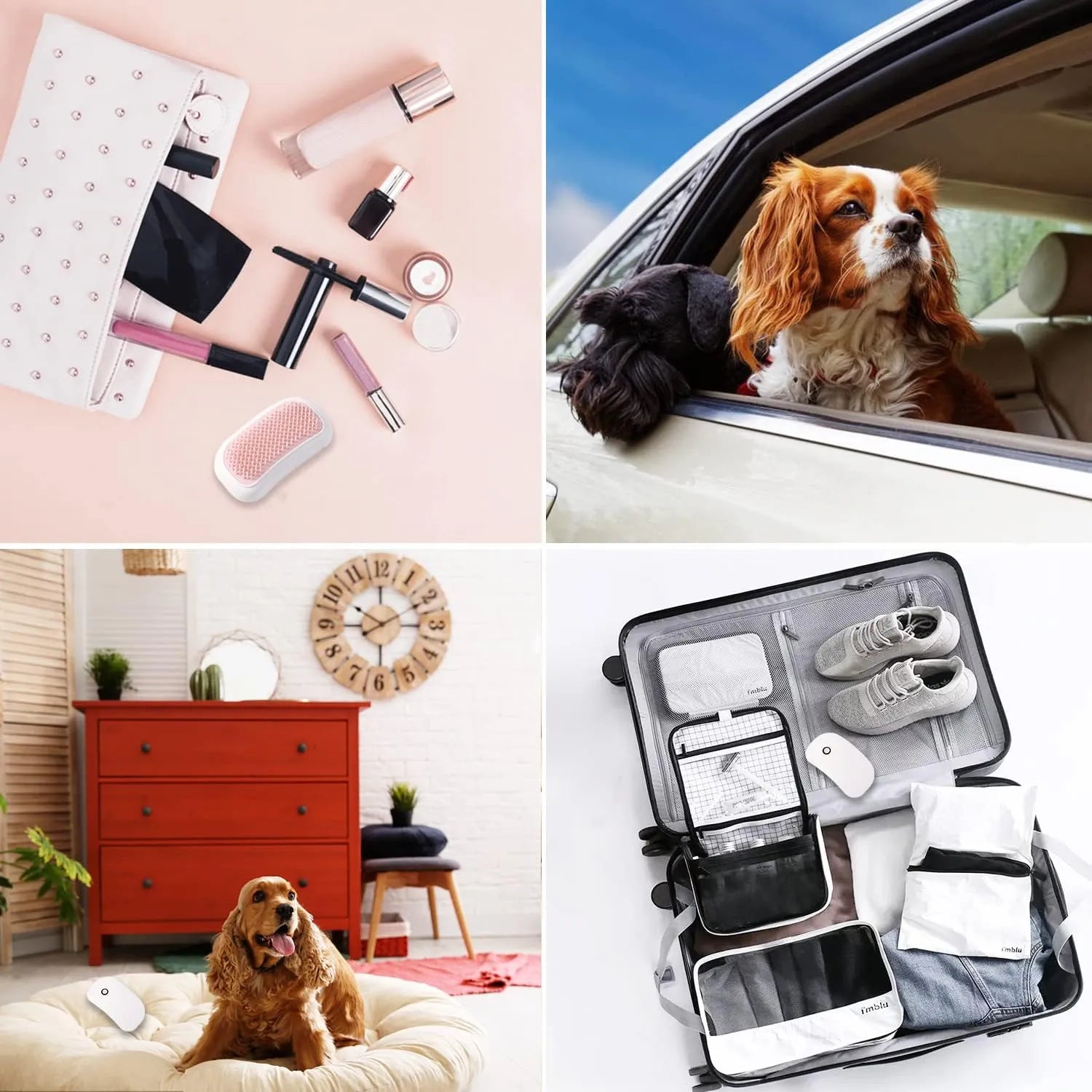 Purrfect Pet Kingdom® - Electric Massage Cat Brushes Hand Held Portable Vibration - Deshedders