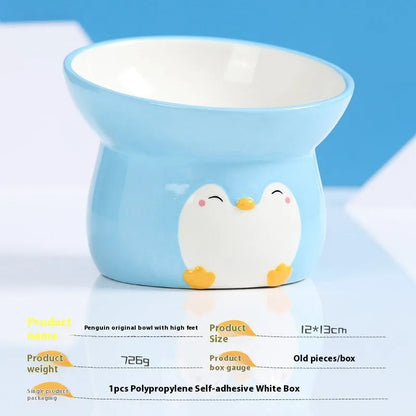 Purrfect Pet Kingdom - Elevated Ceramic Cat Bowl for Improved Posture and Digestion - Bowls