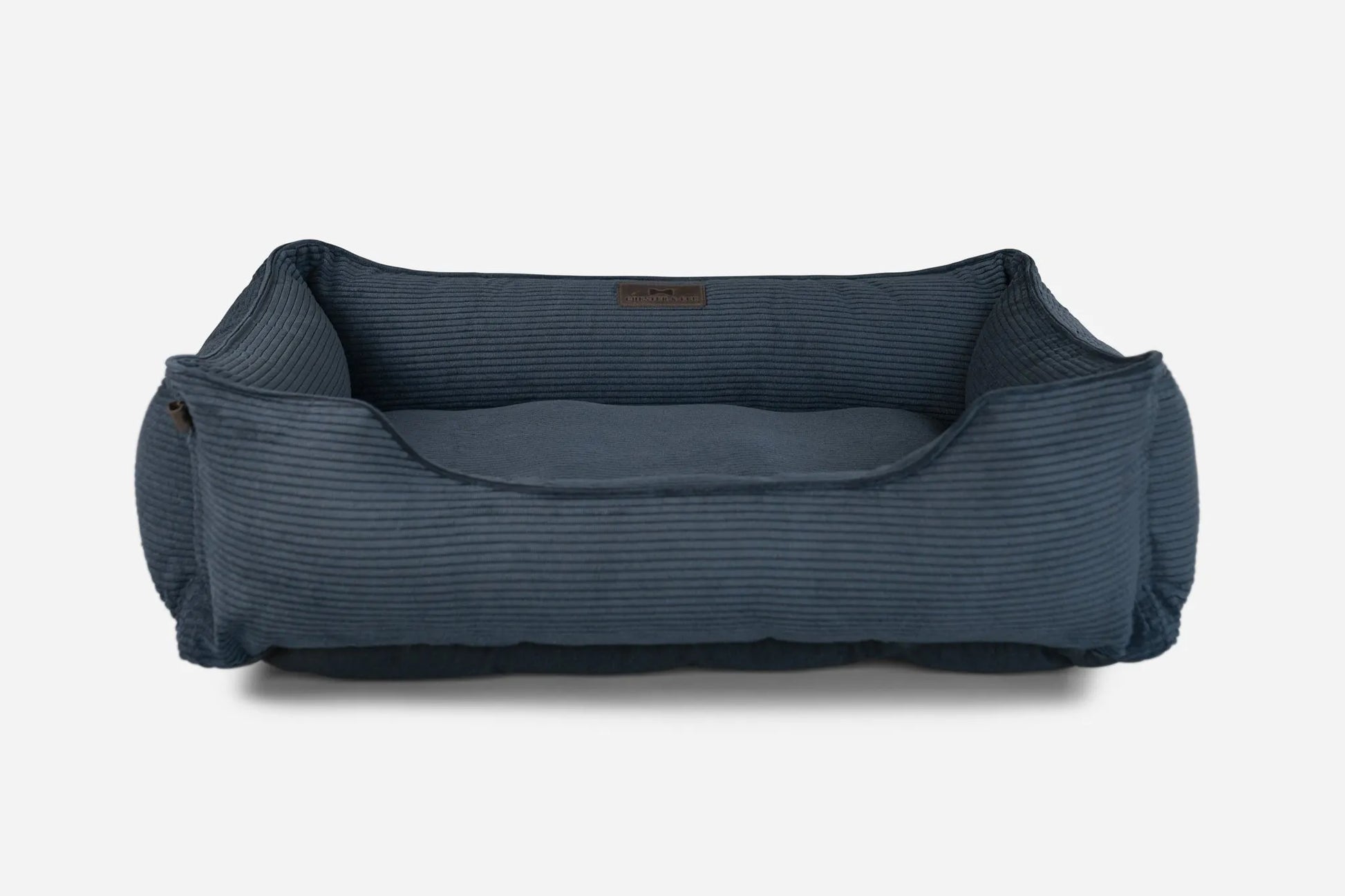 Purrfect Pet Kingdom - Fancy Corduroy Sleeper Dog Bed Graphite - Bolster Beds