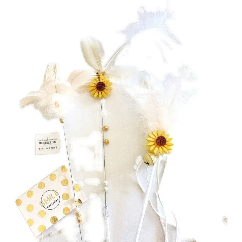 Purrfect Pet Kingdom® - Feather Fairy Tassel Funny Cat Stick Playset - Cat Toys