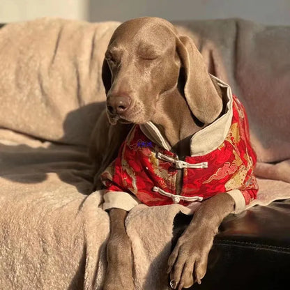 Purrfect Pet Kingdom® - Festive Big Dog Clothes For The New Year - Pet Shirts