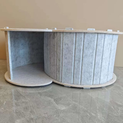 Purrfect Pet Kingdom® - Foldable Semi-closed Felt Cat Scratch Board Nest - Cat Condos & Houses