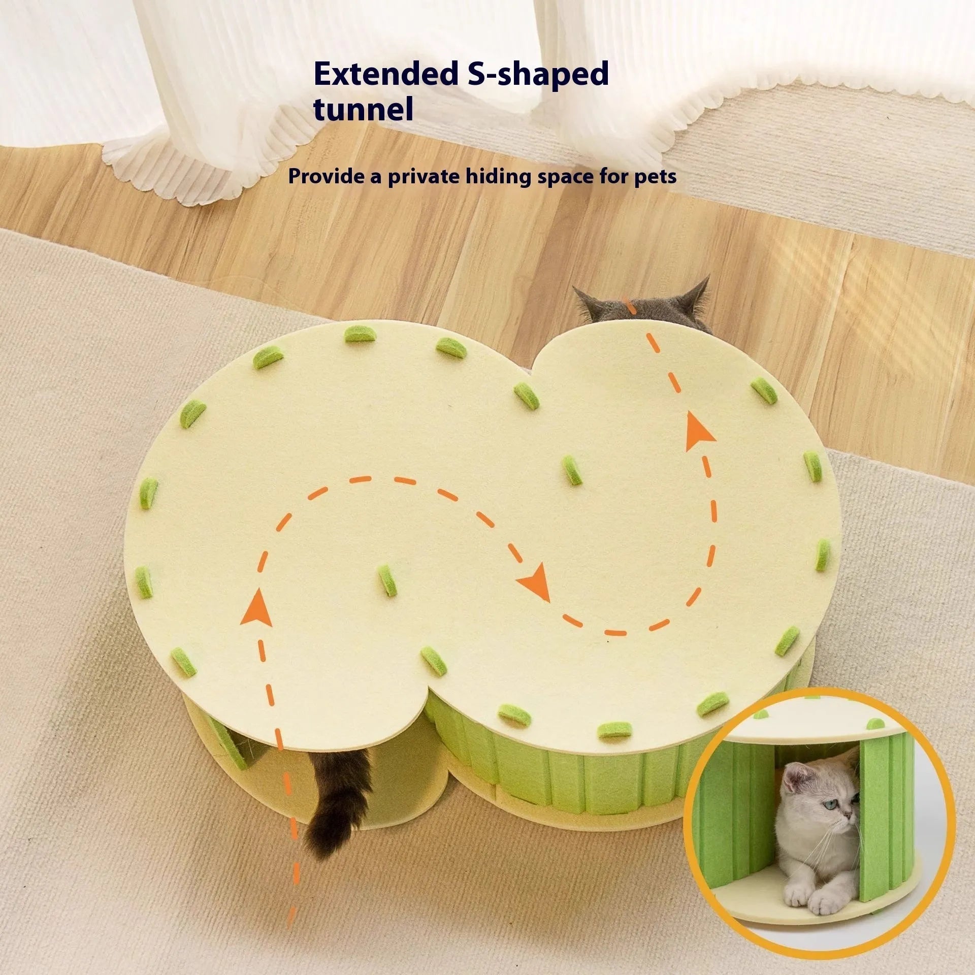 Purrfect Pet Kingdom® - Foldable Semi-closed Felt Cat Scratch Board Nest - Cat Condos & Houses