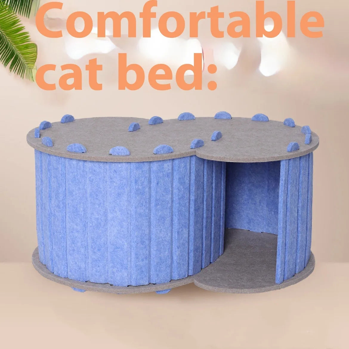 Purrfect Pet Kingdom® - Foldable Semi-closed Felt Cat Scratch Board Nest - Cat Condos & Houses