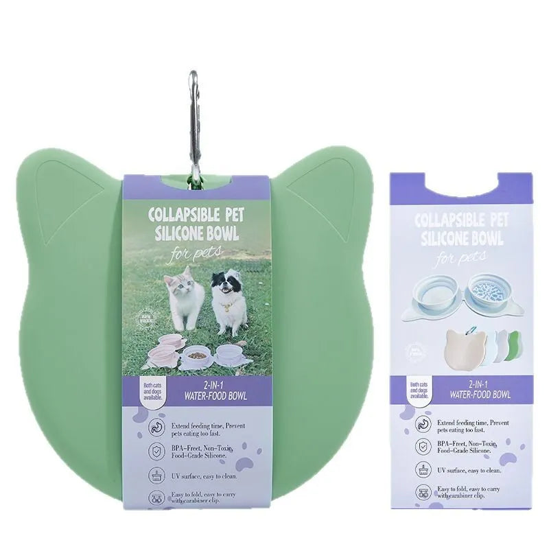 Purrfect Pet Kingdom® - Folding Bowl For Pet Outdoor Portable Dog Feeder Cat - Dog Travel Bowls