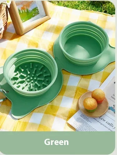 Purrfect Pet Kingdom® - Folding Bowl For Pet Outdoor Portable Dog Feeder Cat - Dog Travel Bowls