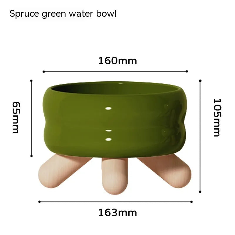 Purrfect Pet Kingdom® - Food Water Pet Ceramic Color Feeding Dogs And Cats Supplies - Bowls