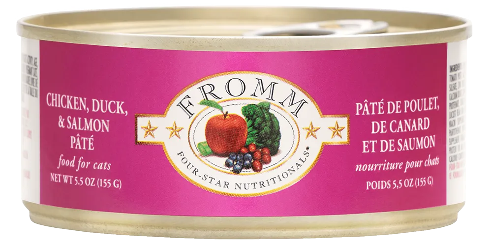 Purrfect Pet Kingdom® - Fromm 4 Star Chicken, Duck and Salmon Cat Pate (5.5oz) - Wet Cat Food