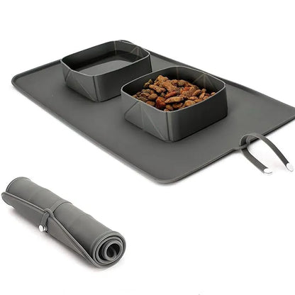 Purrfect Pet Kingdom® - Generic Portable Pet Feeder Silicone Bowls For Dog And Cat - Dog Travel Bowls