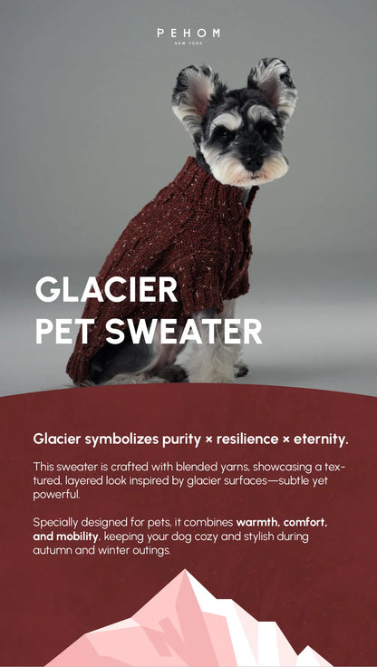 Purrfect Pet Kingdom® - GLACIER PET SWEATER - BURGUNDY - Pet Sweaters
