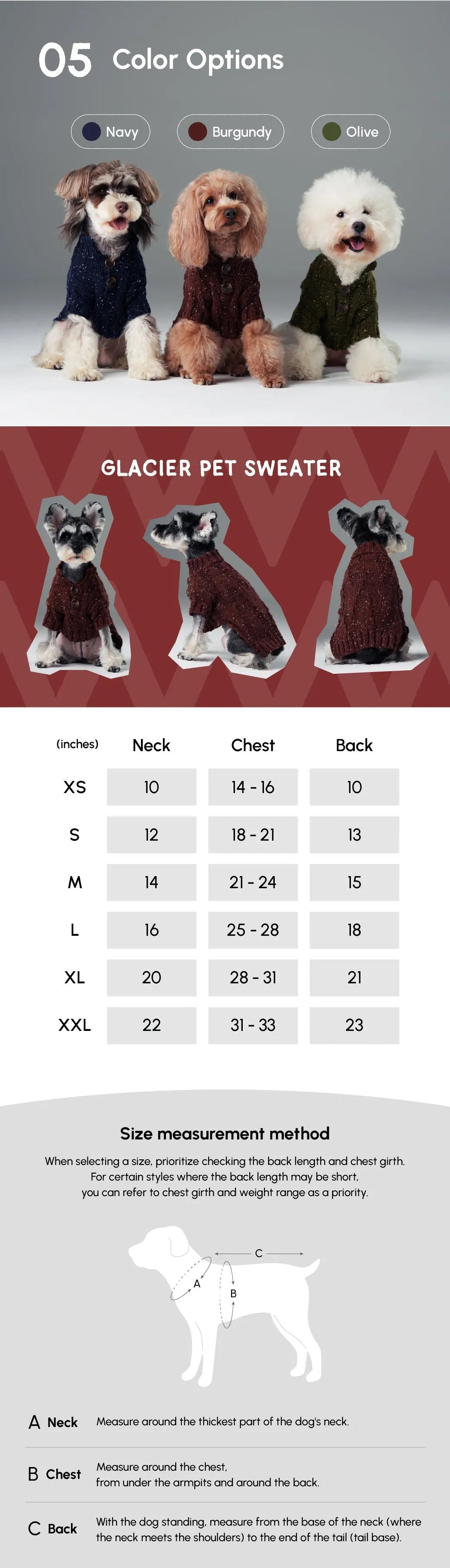 Purrfect Pet Kingdom® - GLACIER PET SWEATER - BURGUNDY - Pet Sweaters