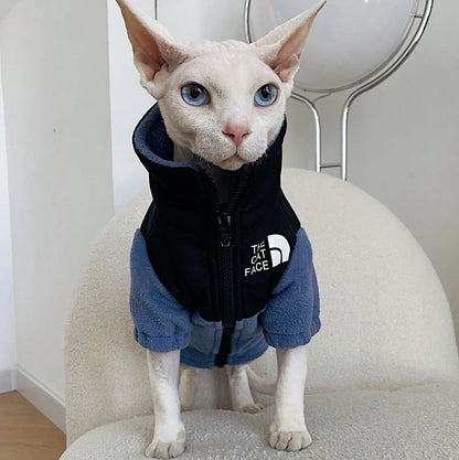 Purrfect Pet Kingdom® - Hairless Cat Clothes Warm Pet Cat Clothes - Hoodies