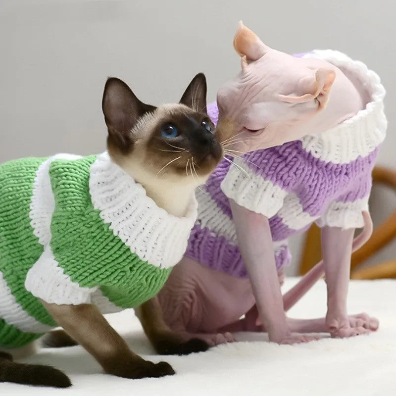 Purrfect Pet Kingdom® - Hairless Cat Warm Sweater Pet Cat Clothes - Pet Sweaters