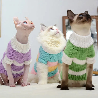 Purrfect Pet Kingdom® - Hairless Cat Warm Sweater Pet Cat Clothes - Pet Sweaters