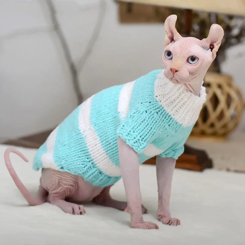 Purrfect Pet Kingdom® - Hairless Cat Warm Sweater Pet Cat Clothes - Pet Sweaters