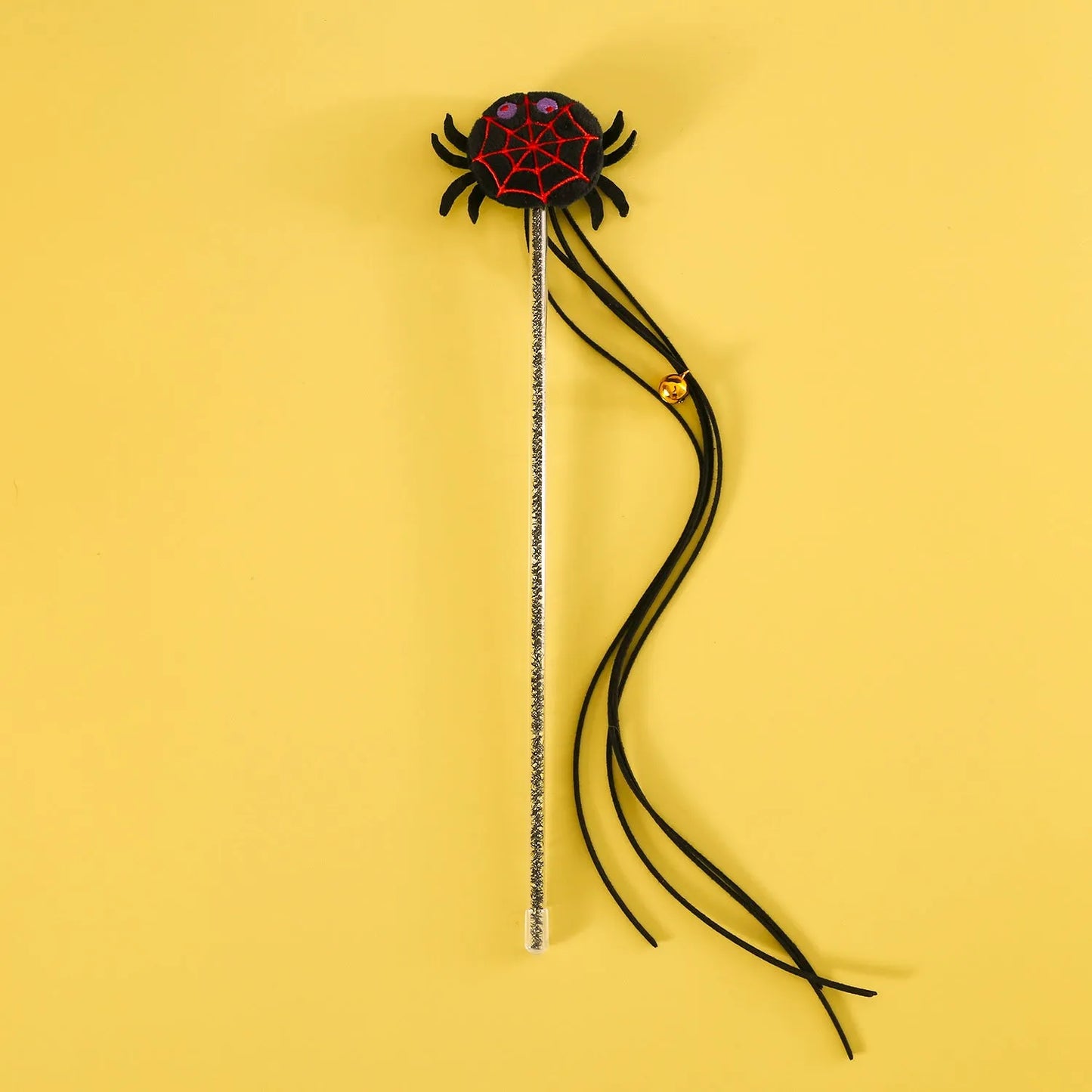 Purrfect Pet Kingdom® - Halloween Cat Teaser Stick Cartoon Plush Spider Pumpkin Bat - Cat Toys