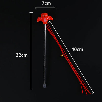 Purrfect Pet Kingdom® - Halloween Cat Teaser Stick Cartoon Plush Spider Pumpkin Bat - Cat Toys