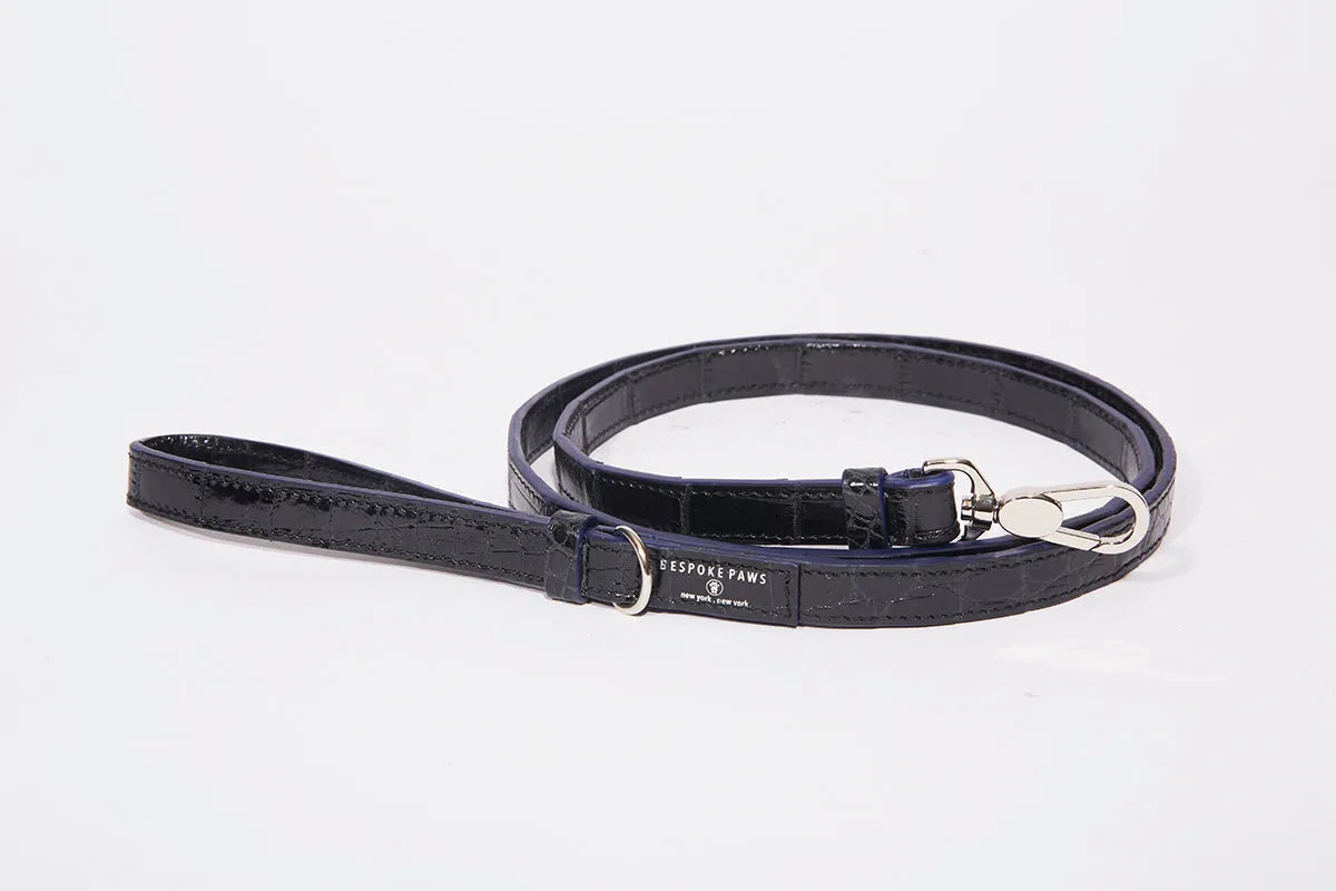 Purrfect Pet Kingdom - Handcrafted Alligator Leather Leash for Petite Dog Breeds - Standard Leashes