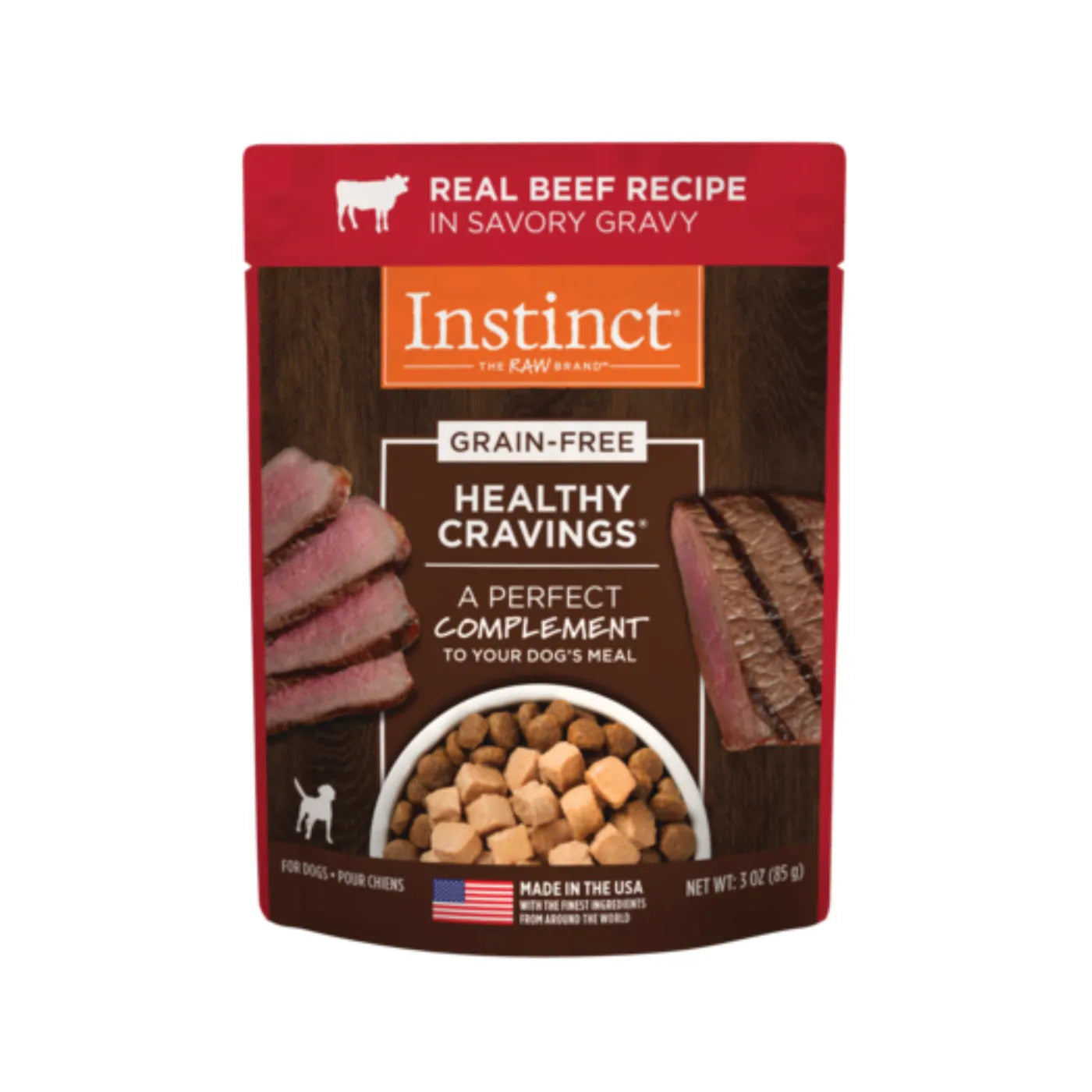 Purrfect Pet Kingdom - Instinct Healthy Cravings Beef Dog Food Pouch (3oz) - Food