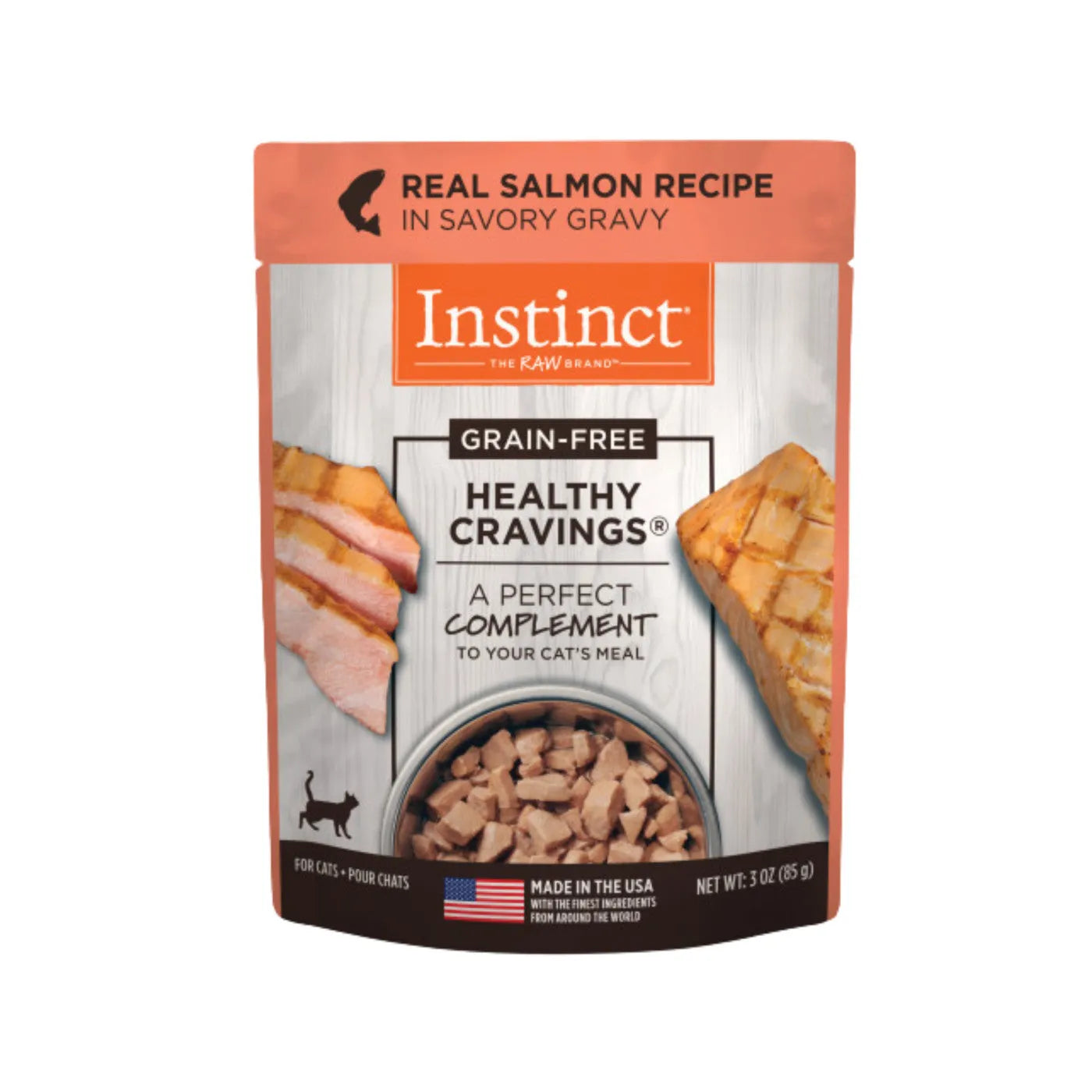 Purrfect Pet Kingdom® - Instinct Healthy Cravings Salmon Cat Food Pouch (3oz) - Cat Food Topper