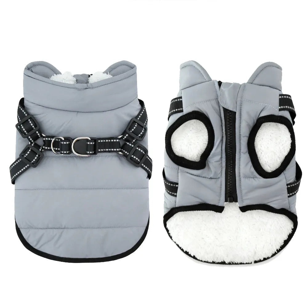 Purrfect Pet Kingdom® - Insulated Fleece-lined Dog Vest With Chest And Back Zipper - Pet Coats