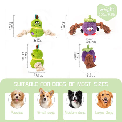 Purrfect Pet Kingdom® - Interactive Dog Toy Plush Rope Knot Tug Of War Game Bb Bite - Dog Toys