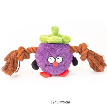 Purrfect Pet Kingdom® - Interactive Dog Toy Plush Rope Knot Tug Of War Game Bb Bite - Dog Toys