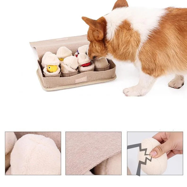 Purrfect Pet Kingdom - Interactive Egg Plush Dog Toy for Engaging Canine Playtime - Dog Toys