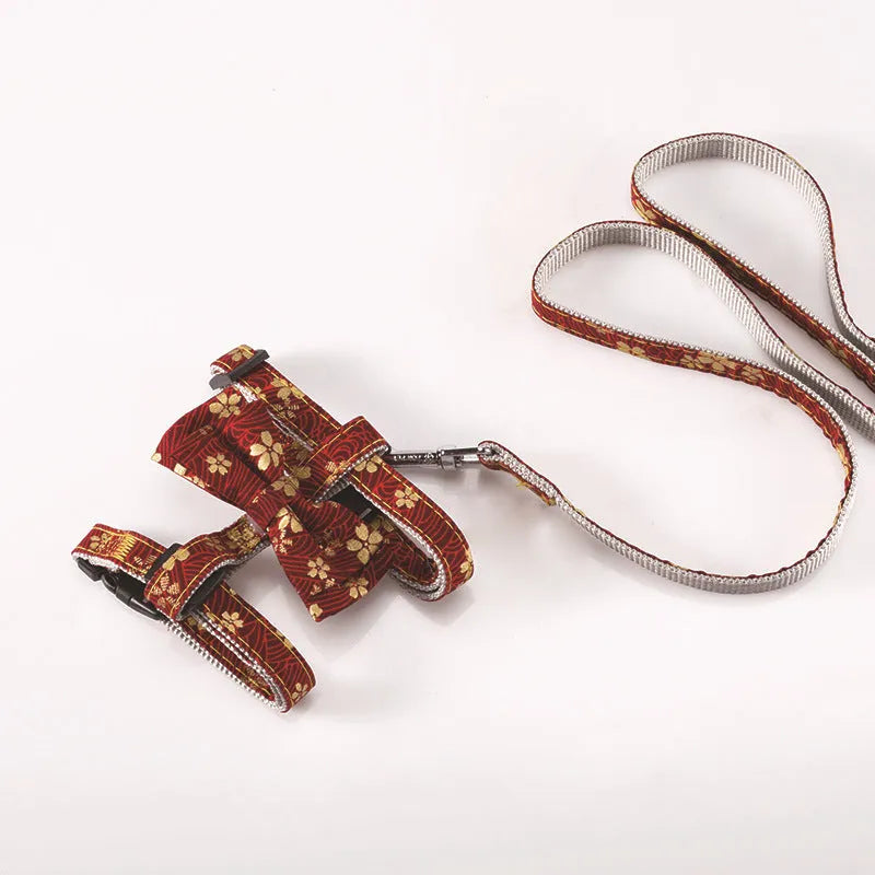 Purrfect Pet Kingdom® - Japanese Butterfly Vest Traction Rope Nylon Webbing Cat - 0