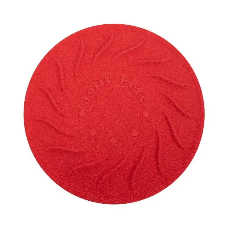 Red Jolly Pets Jolly Tuff Flyer (8.5in) by Purrfect Pet Kingdom, a durable toy for both cats and dogs. Perfect for playtime!
