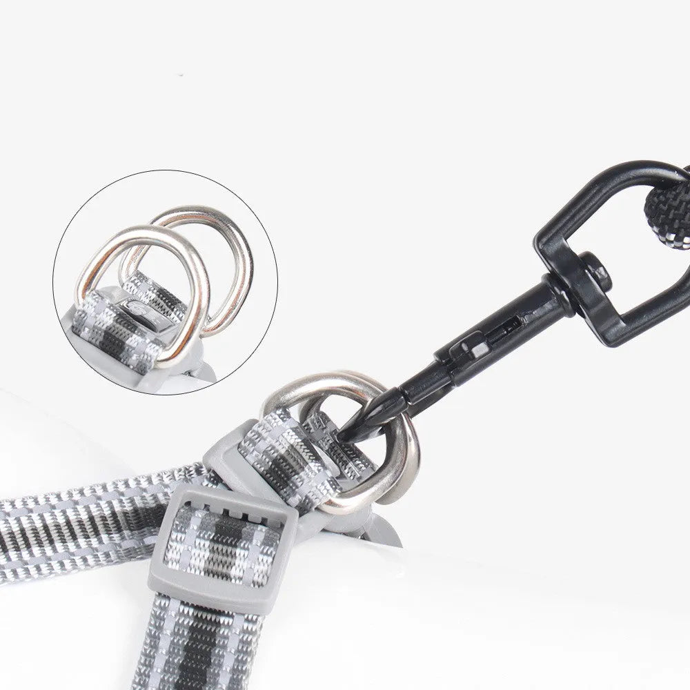 Purrfect Pet Kingdom® - Large Dog Chest Strap Reflective Breathable Rope - Hands-Free Leashes