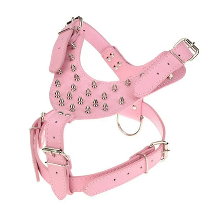 Purrfect Pet Kingdom® - Large Dog Punk Style Rivet Chest Strap Explosion-proof Punch - Dog Harness