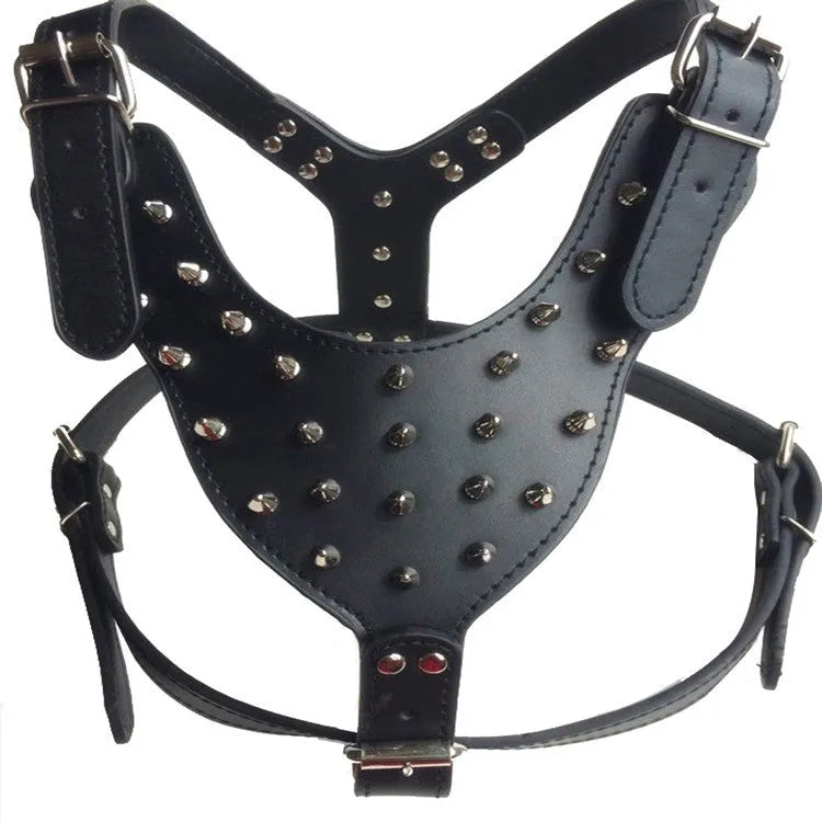 Purrfect Pet Kingdom® - Large Dog Punk Style Rivet Chest Strap Explosion-proof Punch - Dog Harness