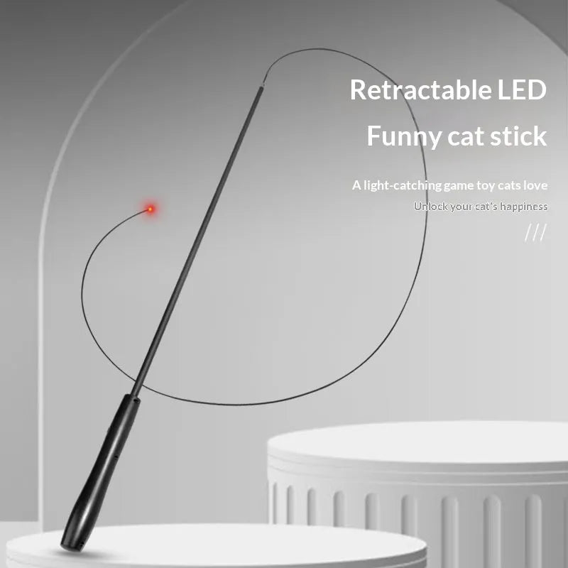 Purrfect Pet Kingdom® - LED Interactive USB-Rechargeable Telescopic Cat Toy Rod To - 0