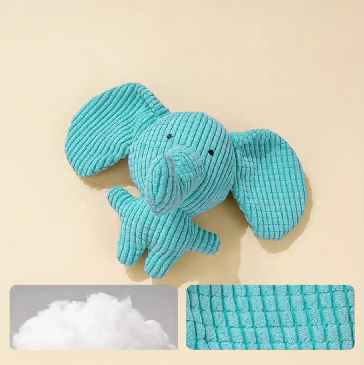 Purrfect Pet Kingdom - Luxury Royal Elephant Plush Squeaky Toy for All Dog Breeds - Dog Toys