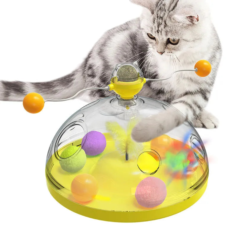 Purrfect Pet Kingdom® - Meows Interactive Windmill Toy for Cats with Luminous Ball - Cat Toys